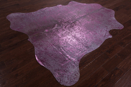 Metallic Natural Cowhide Rug - X-Large 7'2