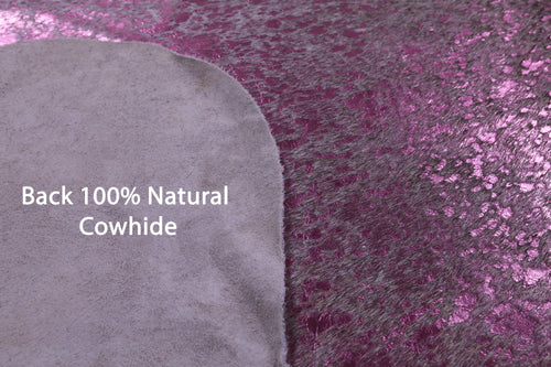 Metallic Natural Cowhide Rug - X-Large 7'2