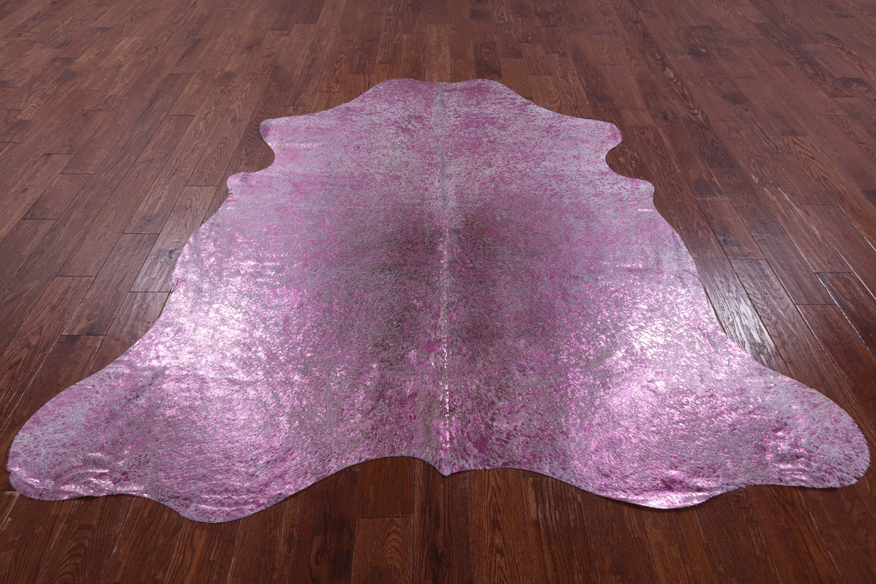 Metallic Natural Cowhide Rug - XLarge 7'2"H x 6'10"W