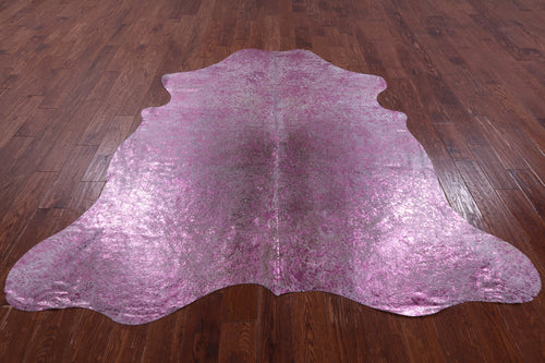 Metallic Natural Cowhide Rug - X-Large 7'2