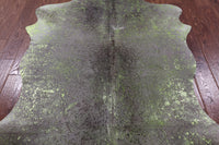 Thumbnail for Metallic Natural Cowhide Rug - Large 6'6