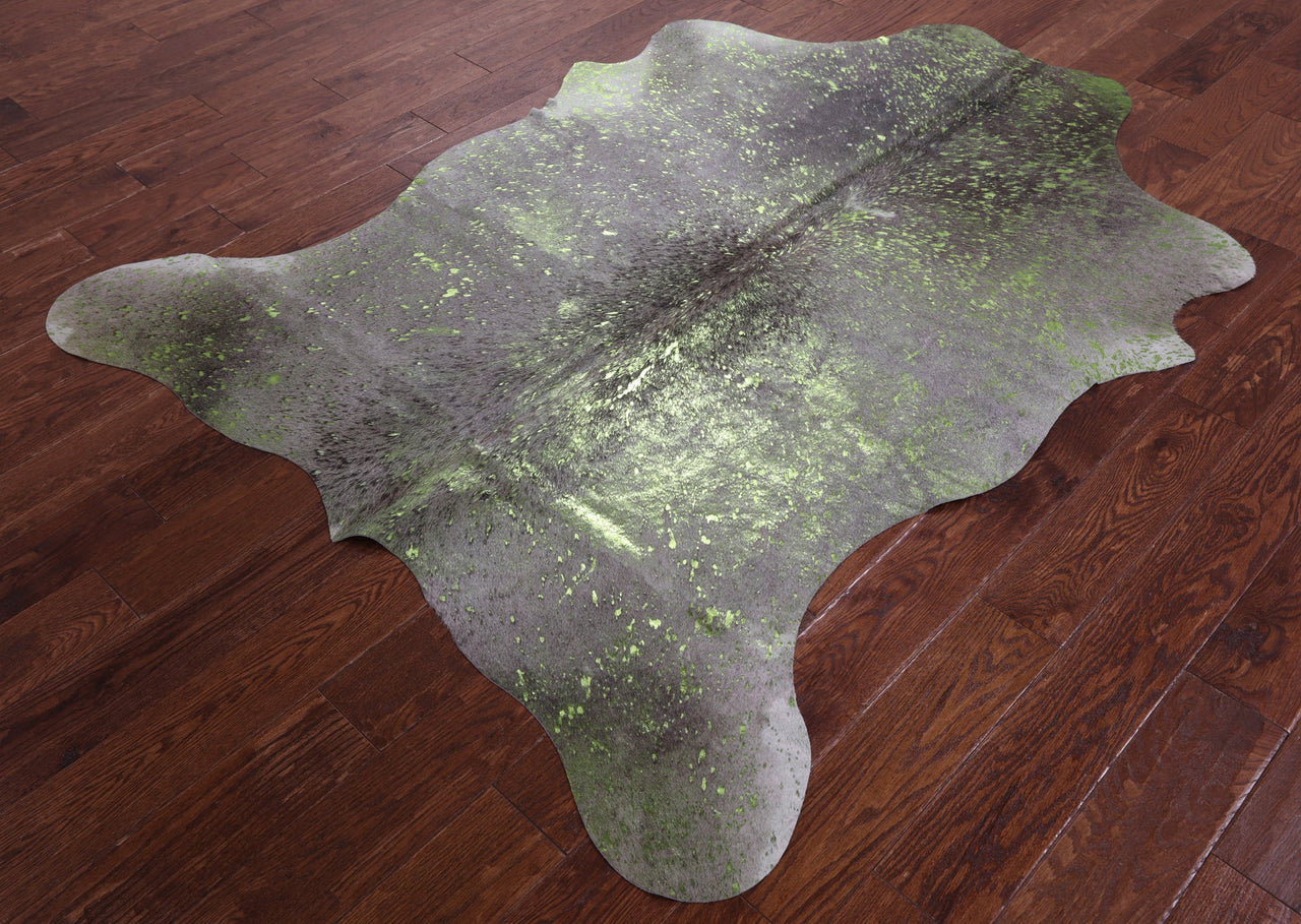 Metallic Natural Cowhide Rug - Large 6'6"H x 5'1"W