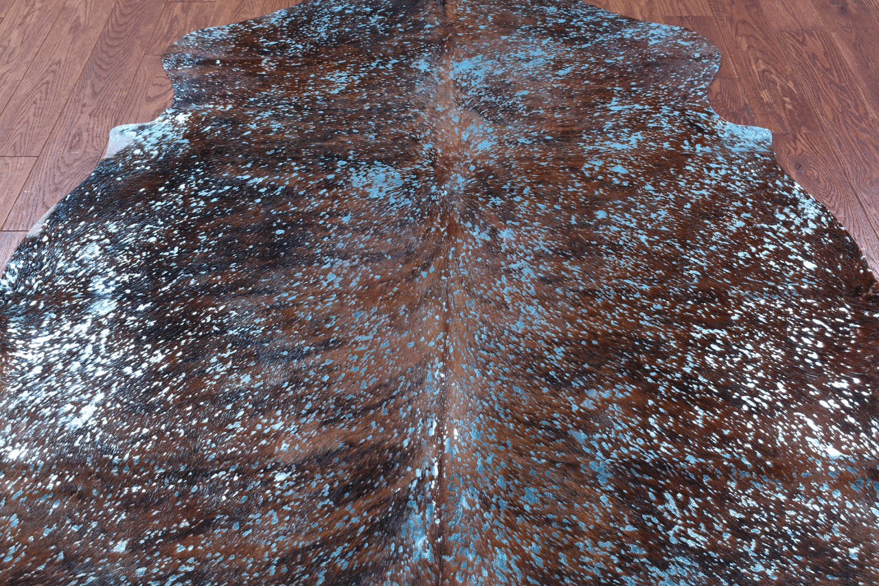 Metallic Natural Cowhide Rug - Large 6'6"H x 5'11"W