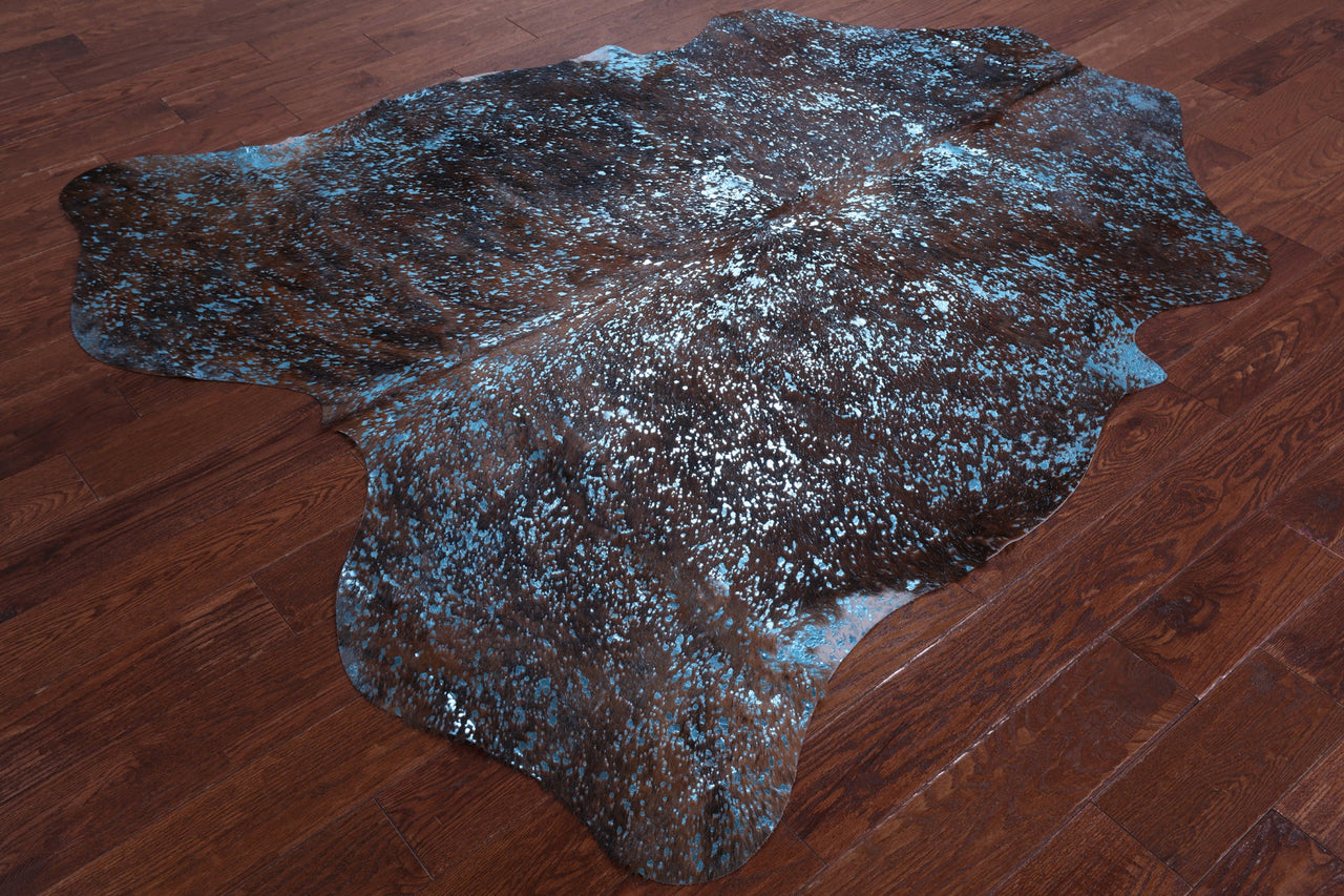 Metallic Natural Cowhide Rug - Large 6'6"H x 5'11"W