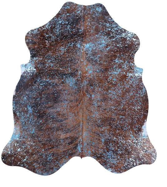 Metallic Natural Cowhide Rug - Large 6'6"H x 5'11"W
