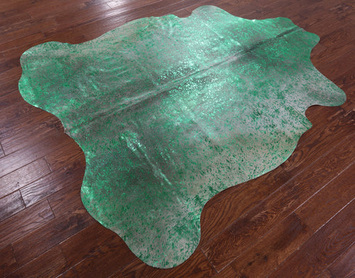 Metallic Natural Cowhide Rug - X-Large 7'4