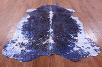 Thumbnail for Metallic Natural Cowhide Rug - Large 6'9