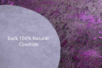 Thumbnail for Metallic Natural Cowhide Rug - Large 6'10