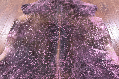 Metallic Natural Cowhide Rug - Large 6'11