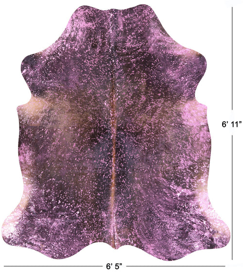 Metallic Natural Cowhide Rug - Large 6'11