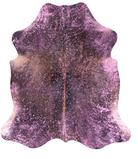 Thumbnail for Metallic Natural Cowhide Rug - Large 6'11