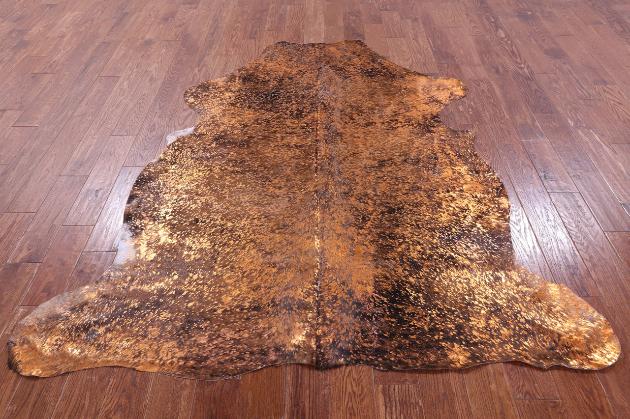 Metallic Natural Cowhide Rug - Large 6'9"H x 6'1"W