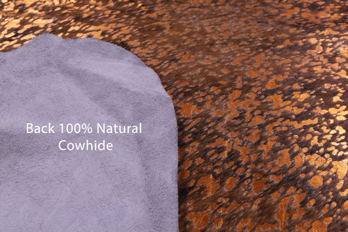 Metallic Natural Cowhide Rug - Large 6'9