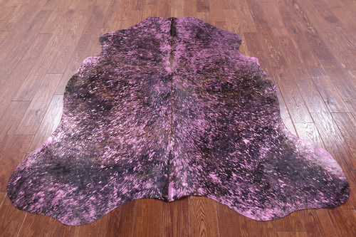 Metallic Natural Cowhide Rug - Medium 6'3