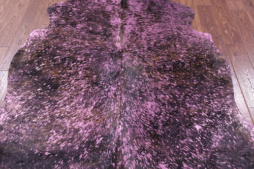 Metallic Natural Cowhide Rug - Medium 6'3