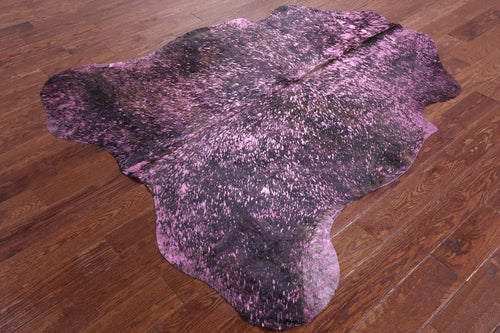 Metallic Natural Cowhide Rug - Medium 6'3