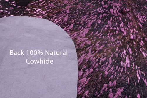 Metallic Natural Cowhide Rug - Medium 6'3