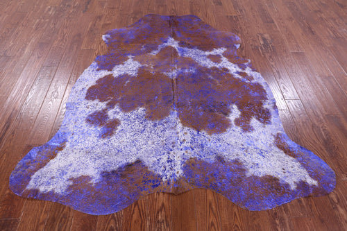 Metallic Natural Cowhide Rug - Large 6'7