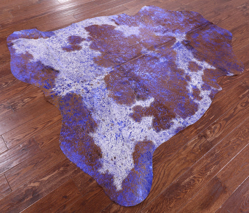 Metallic Natural Cowhide Rug - Large 6'7