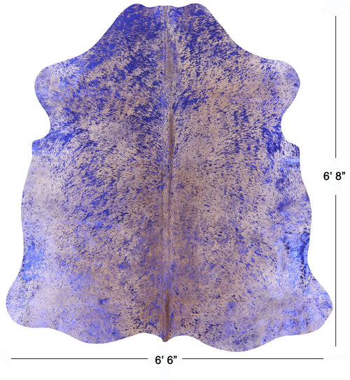 Metallic Natural Cowhide Rug - Large 6'8