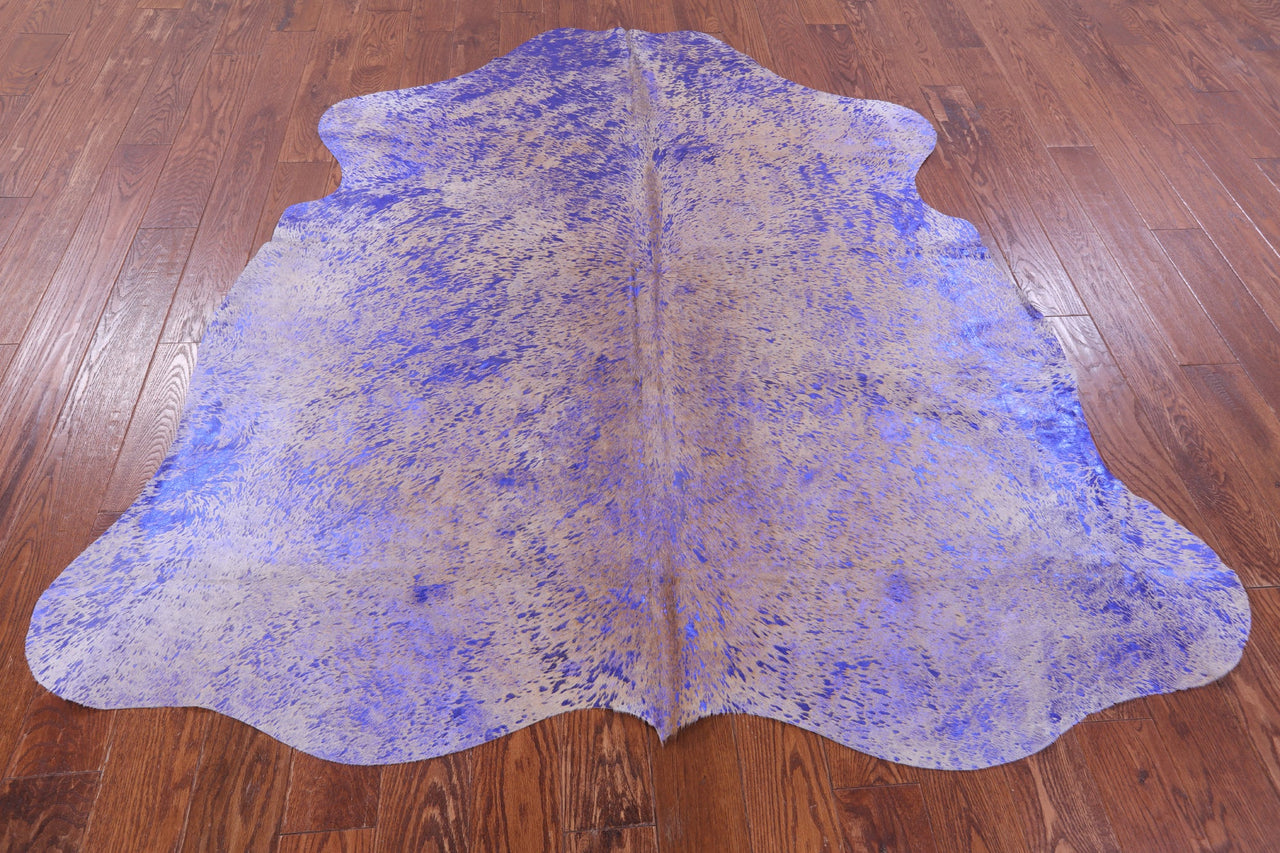 Metallic Natural Cowhide Rug - Large 6'8"H x 6'6"W