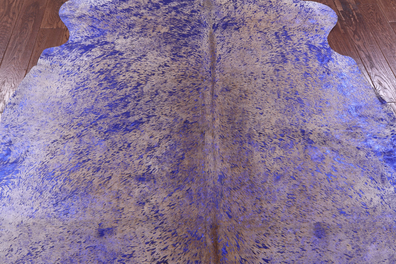 Metallic Natural Cowhide Rug - Large 6'8"H x 6'6"W