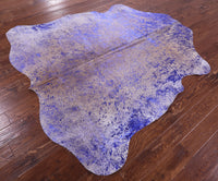 Thumbnail for Metallic Natural Cowhide Rug - Large 6'8