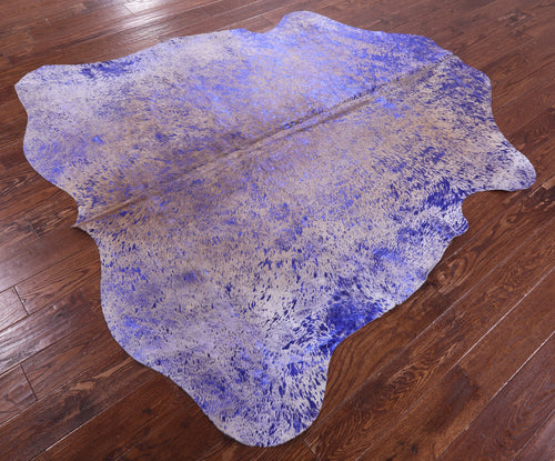 Metallic Natural Cowhide Rug - Large 6'8