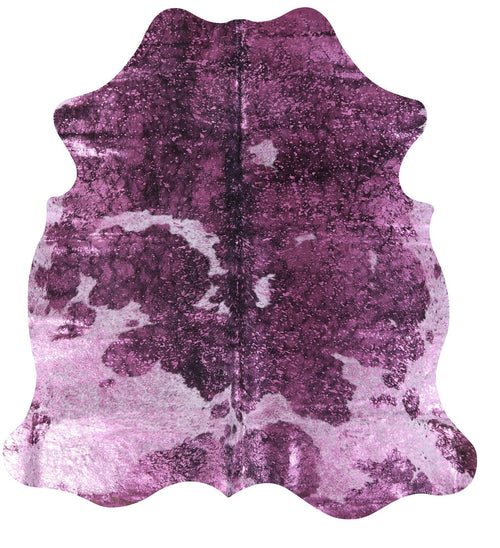 Metallic Natural Cowhide Rug - Large 6'6
