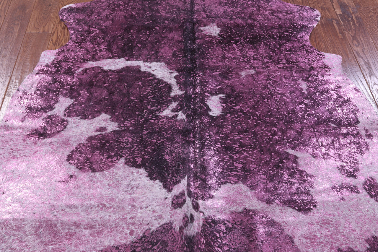 Metallic Natural Cowhide Rug - Large 6'6"H x 6'2"W