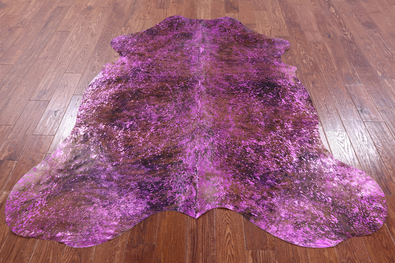 Metallic Natural Cowhide Rug - Large 6'8"H x 5'11"W