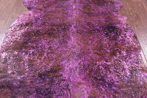 Metallic Natural Cowhide Rug - Large 6'8
