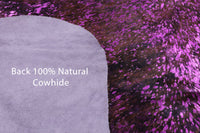 Thumbnail for Metallic Natural Cowhide Rug - Large 6'8