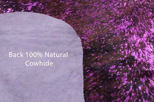 Metallic Natural Cowhide Rug - Large 6'8