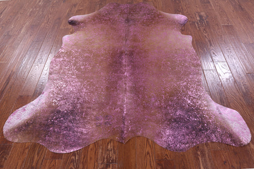 Metallic Natural Cowhide Rug - Large 6'9