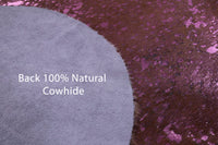 Thumbnail for Metallic Natural Cowhide Rug - Large 6'9