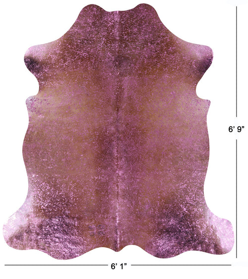 Metallic Natural Cowhide Rug - Large 6'9