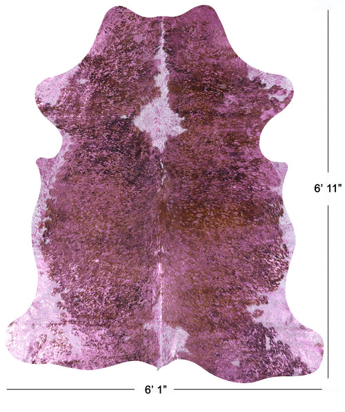 Metallic Natural Cowhide Rug - Large 6'11
