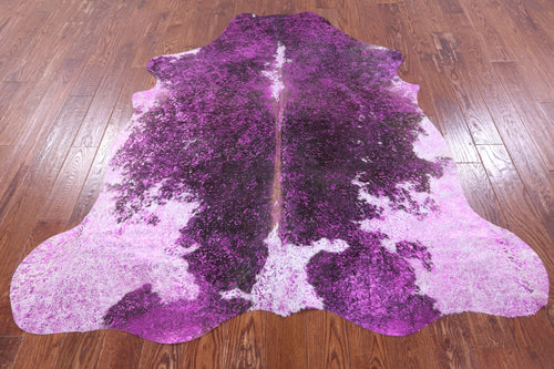 Metallic Natural Cowhide Rug - Large 6'6