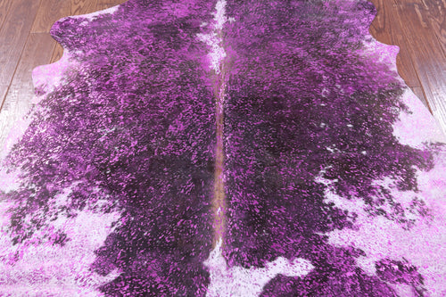 Metallic Natural Cowhide Rug - Large 6'6