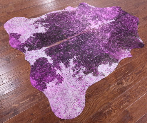 Metallic Natural Cowhide Rug - Large 6'6