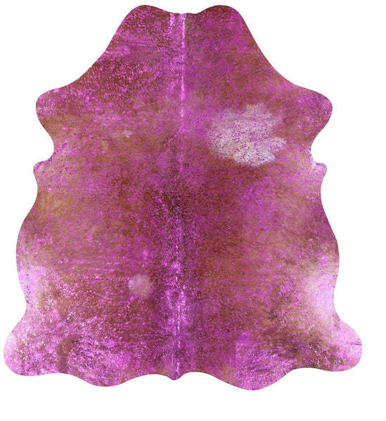 Metallic Natural Cowhide Rug - Large 6'6"H x 6'2"W