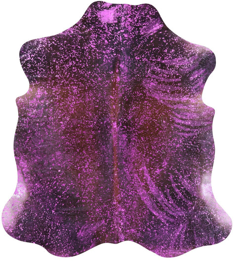 Metallic Natural Cowhide Rug - Large 6'6