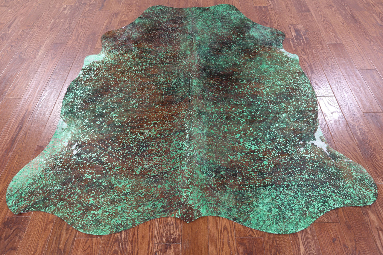 Metallic Natural Cowhide Rug - XLarge 7'0"H x 6'6"W