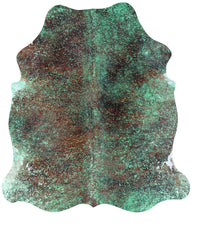 Thumbnail for Metallic Natural Cowhide Rug - XLarge 7'0