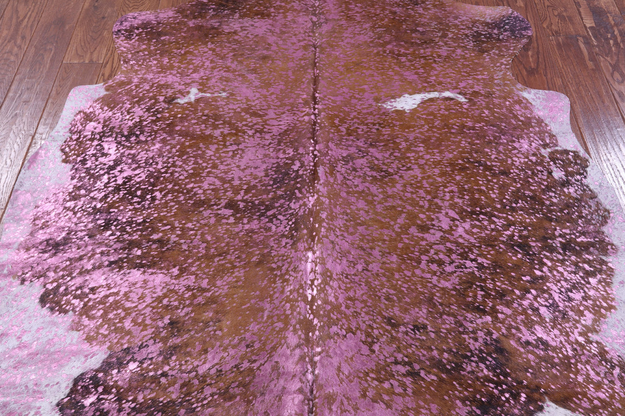 Metallic Natural Cowhide Rug - Large 6'6"H x 6'3"W