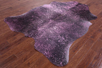 Thumbnail for Metallic Natural Cowhide Rug - XLarge 7'9