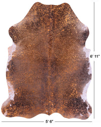 Thumbnail for Metallic Natural Cowhide Rug - Large 6'11