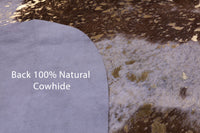 Thumbnail for Metallic Natural Cowhide Rug - Large 6'9