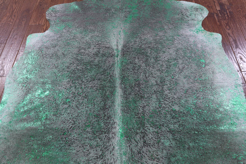 Metallic Natural Cowhide Rug - Large 6'9